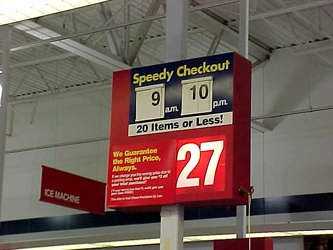 Checkout number at Staunton Walmart