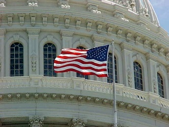 Flag flying over US Capitol [01]