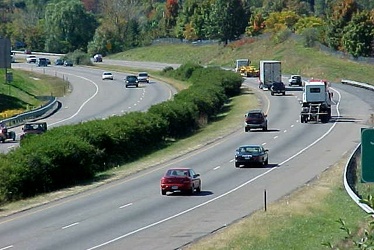 Interstate 81 through Harrisonburg, Virginia