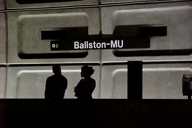 People at Ballston-MU station