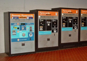 WMATA farecard vending machines