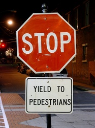 Stop sign on 2nd Street SW