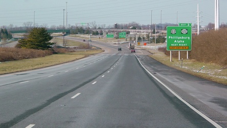 Westbound Interstate 78 in Phillipsburg, New Jersey