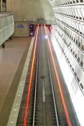 Train departing Rosslyn station lower level