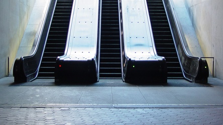 Escalators at L'Enfant Plaza station, Maryland Avenue entrance