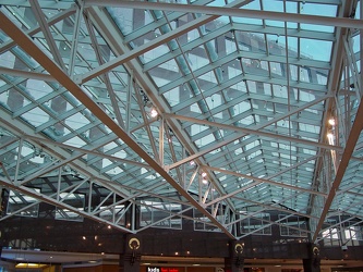 Glass roof at Pentagon City Mall