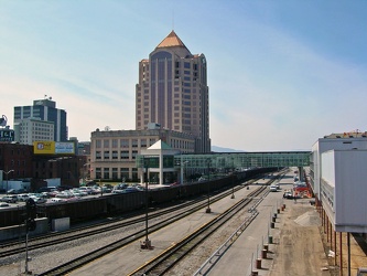 Downtown Roanoke at the railroad tracks