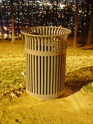 Trash can at Mill Mountain Park