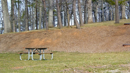 Picnic table at Mill Mountain Park