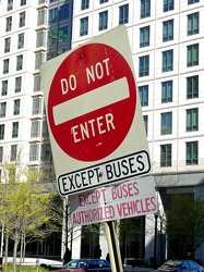 Do Not Enter (Except Buses)