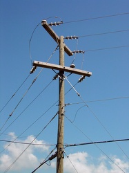 Utility pole at Skyline Parkway Motel