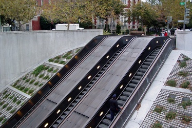 Escalators at Dupont Circle station, Q Street entrance