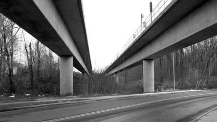 Metro tracks over Cabin Branch Road