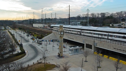 New Carrollton station from parking garage