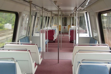 Interior of WMATA railcar 5134