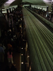 Crowds at L'Enfant Plaza station