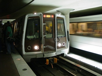 Red Line train at Metro Center