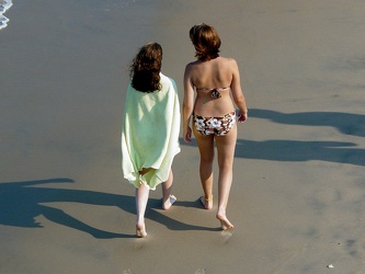 Women walking along the beach [01]