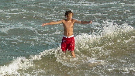 Boy surfing at Virginia Beach [01]