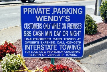 Parking sign at Wendy's