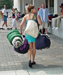 Woman leaving the American Idol tryout