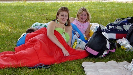 Two women after American Idol tryouts