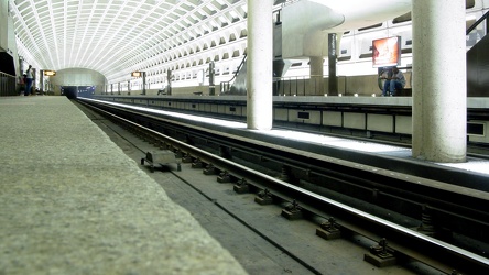 Pentagon City station, viewed from a low angle [02]