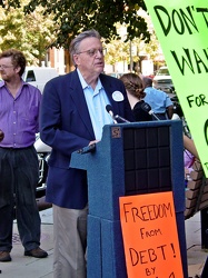 Speaker at Jubilee USA Network demonstration