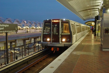 Yellow Line train arriving at National Airport