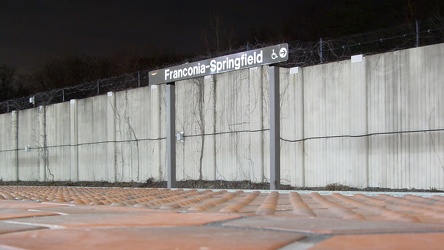 Station name plaque at Franconia-Springfield