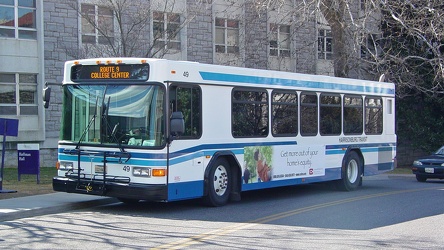 Harrisonburg Transit bus 49 at Hoffman Hall