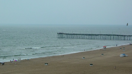 Virginia Beach Fishing Pier on a rainy afternoon