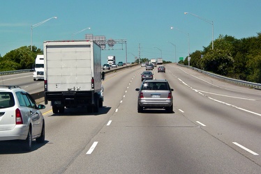 Interstate 64 westbound in Hampton, Virginia