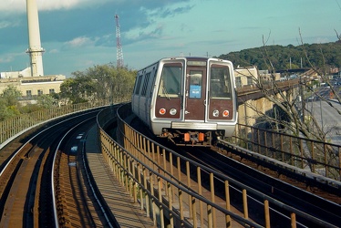 WMATA Breda 3000-Series car on D Route Bridge