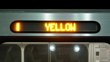 "YELLOW" on destination sign