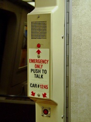 Emergency intercom on car 1245