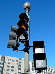 Traffic signal in Scott Circle