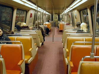 Interior of WMATA railcar 1112