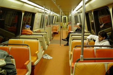 Interior of WMATA railcar 4018