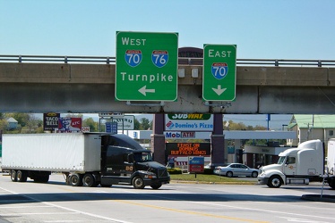 Breezewood interchange from US 30 westbound