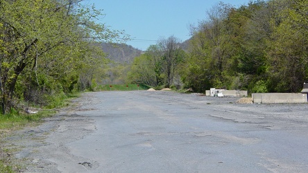 Turnpike stub following bridge removal