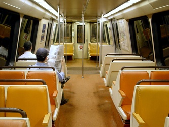 Interior of WMATA railcar 3267