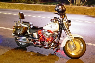 Motorcycle with red lighting