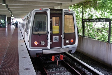 Yellow Line train at Franconia-Springfield