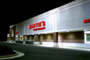 Martin's in Waynesboro, Virginia at night