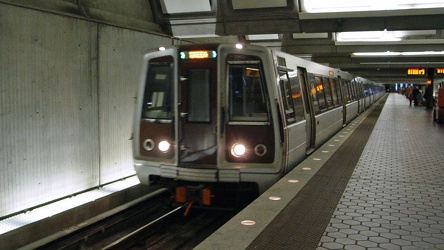 Train arriving at Anacostia station