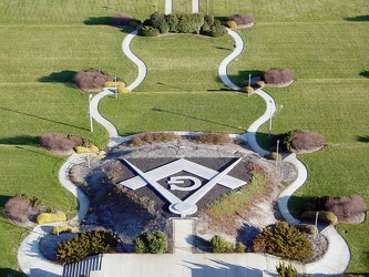 Square and Compasses on the grounds of the George Washington Masonic National Memorial [02]