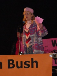 Midge Potts at State of the Union protest