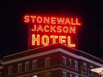 Stonewall Jackson Hotel sign