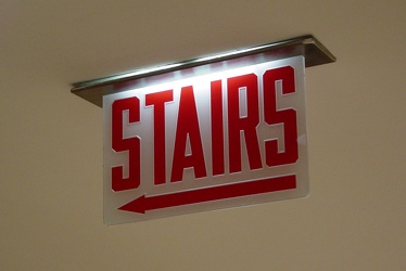 Stairs sign at John Hancock Center